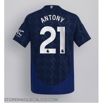 Manchester United Antony #21 Maglia Gara Trasferta Repliche 2024-25